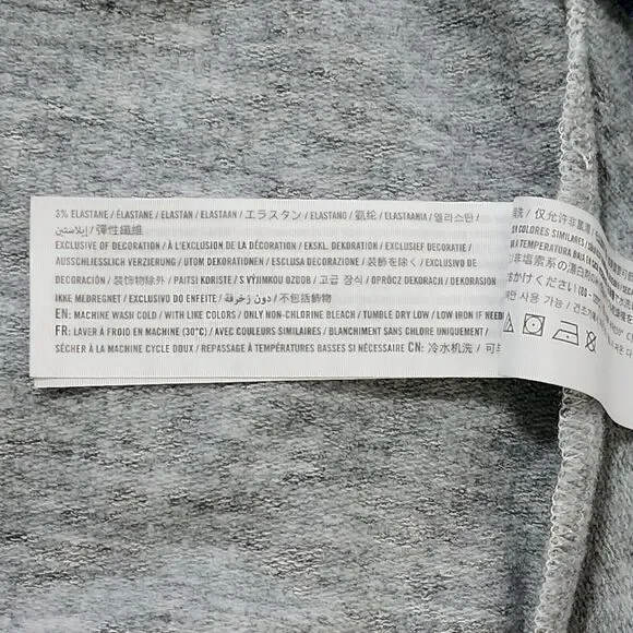 Abercrombie & Fitch Womens Short Oversized Fleece Hoodie Heather Gray A&F Size M - Picture 8 of 11